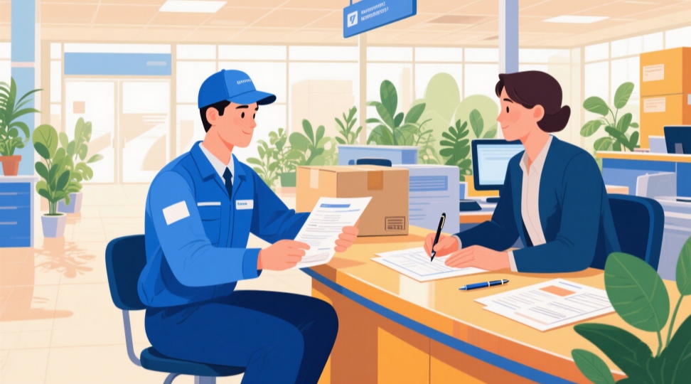 TTN Application Service Counter Walkthrough Logistics specialist processing TTN application at service counter