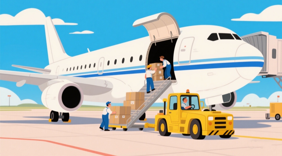 Fast Air Cargo Services from China to Russia: Reliable Cross-Border Logistics Air Freight Shipping from China to Russia - Cargo Plane Loading at Shanghai Airport