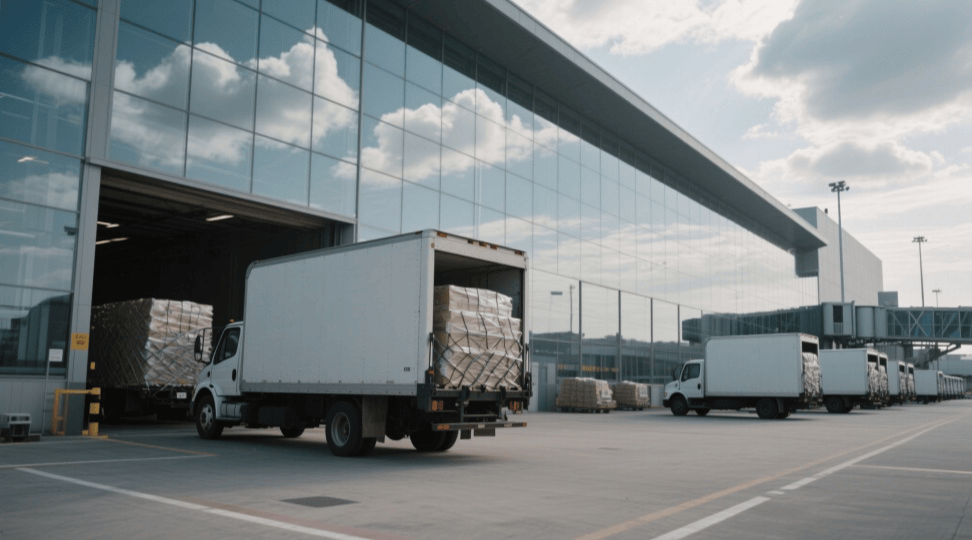 The Bill of Lading: A Critical Document for Road Transport and Cargo Security Semi-truck transporting containers on highway, highlighting the importance of a BOL for road freight documentation and cargo receipt