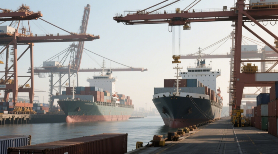 Port workers loading and unloading cargo using HS Code for customs clearance - DR Trans